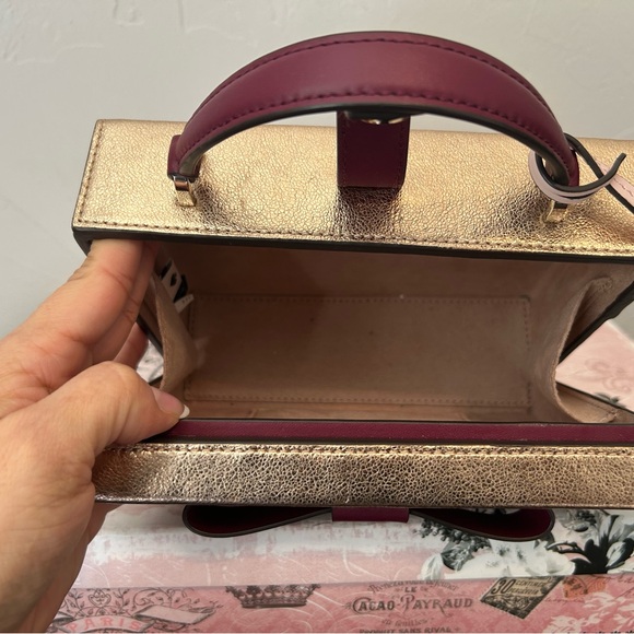 Kate Spade Metallic Gold and Deep Red Mini Bag - Picture 6 of 7